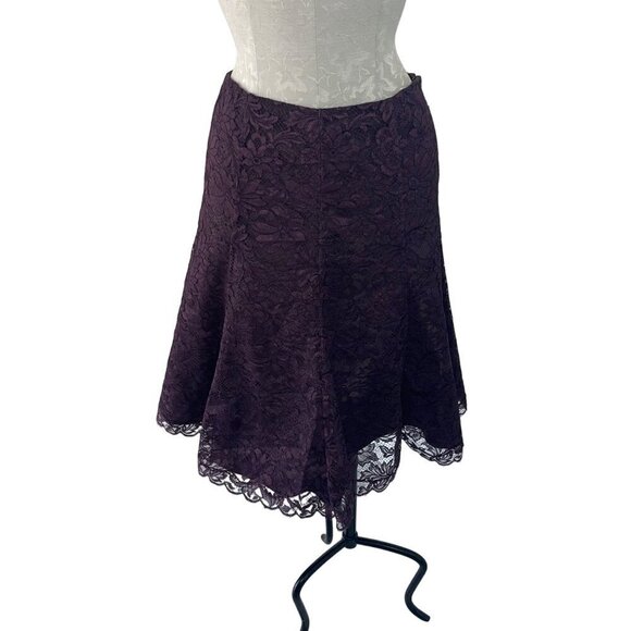 Ralph Lauren Purple Lace Midi Skirt - Picture 2 of 8